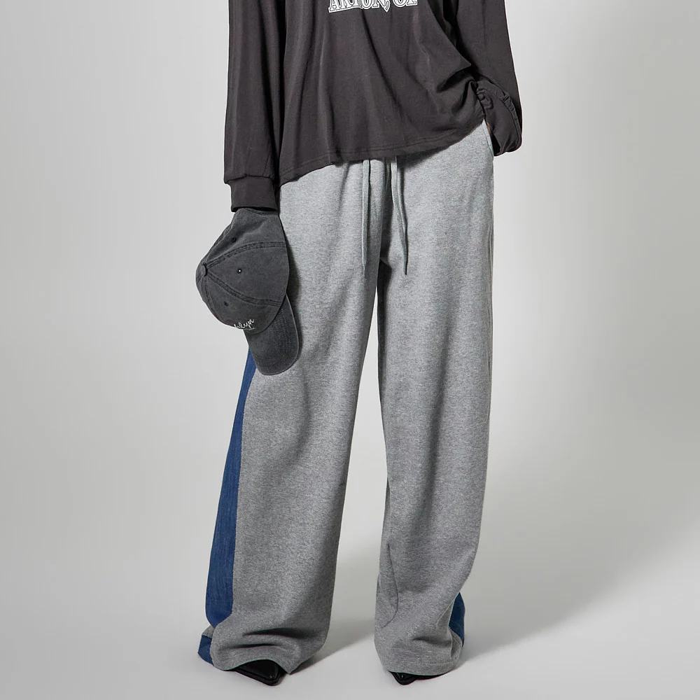 P3747 Denim Color Sweat Pants - Image 2
