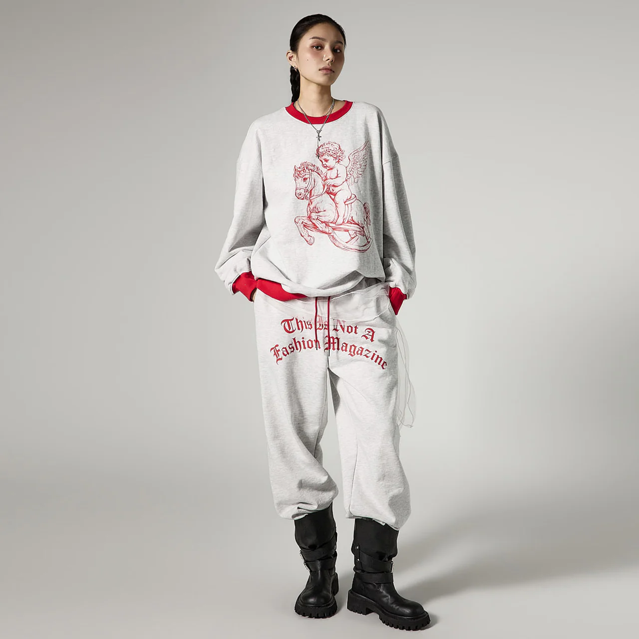 P3752 Frill Layered Sweat Pants - Image 2