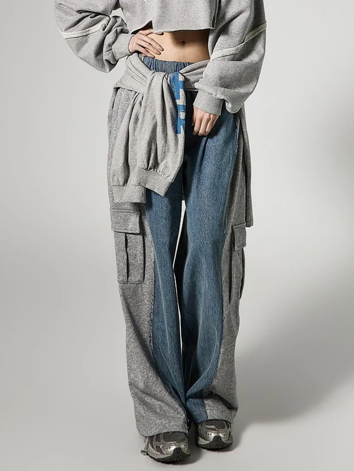 P3761 Denim Contrast Pants
