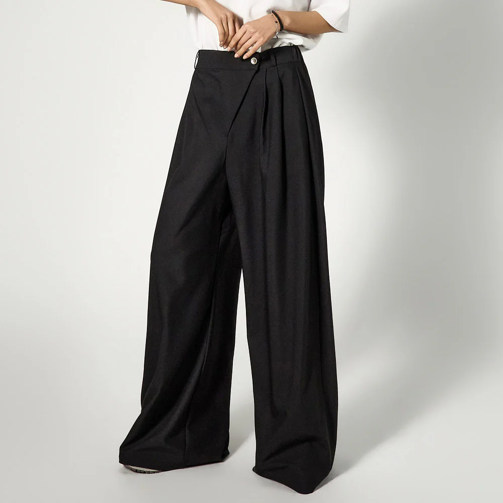 P3765 Double-Pleat Wide Pants - Image 2