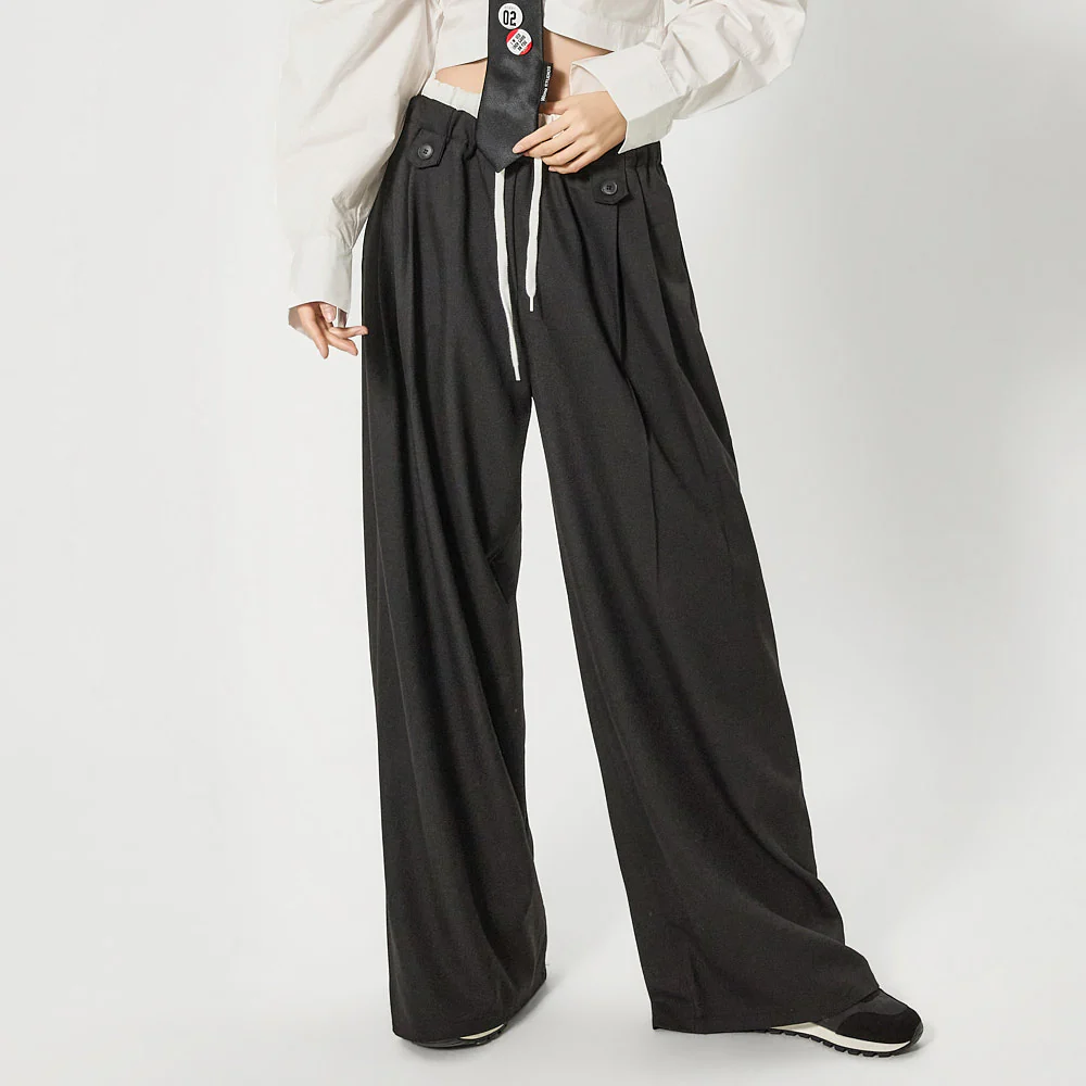P3774 Button Wide Pants - Image 2