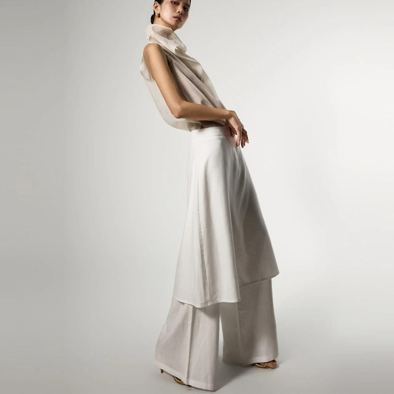 P3781 Linen Layered Pants - Image 2