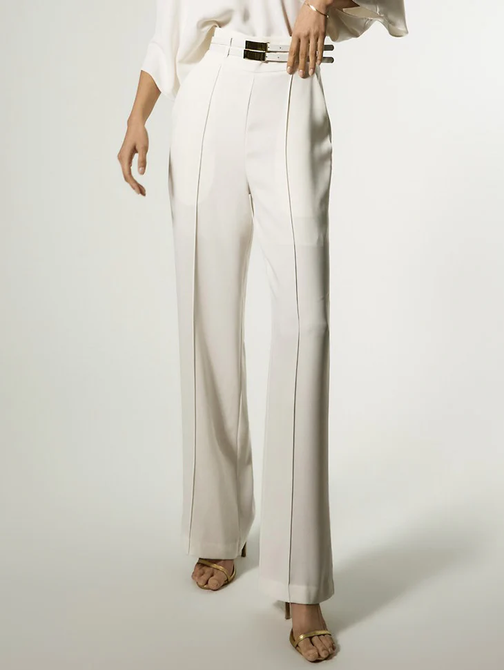 P3784 Pintuck Slacks witrh Belt
