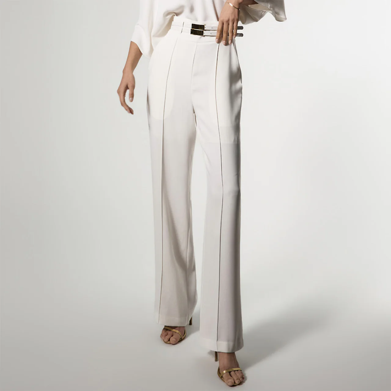 P3784 Pintuck Slacks witrh Belt - Image 2