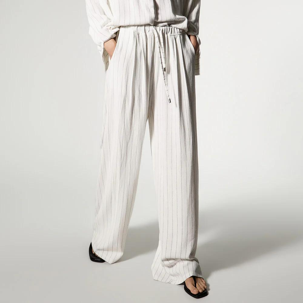 P3797 Linen Wide Pants - Image 2