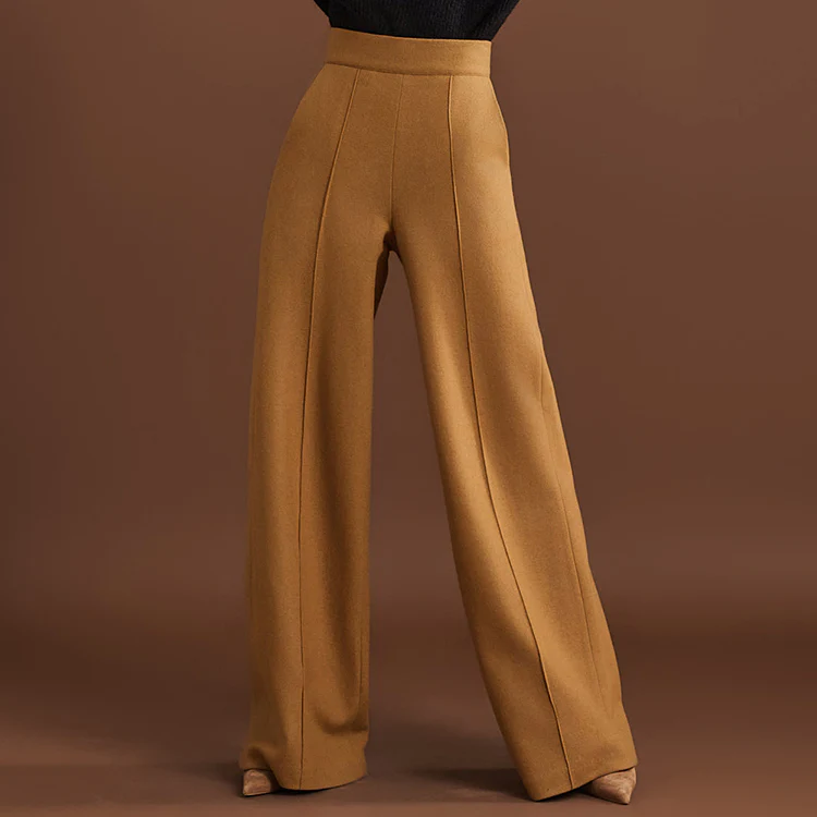 P9065 Pintuck Wide Wool Slacks - Image 2