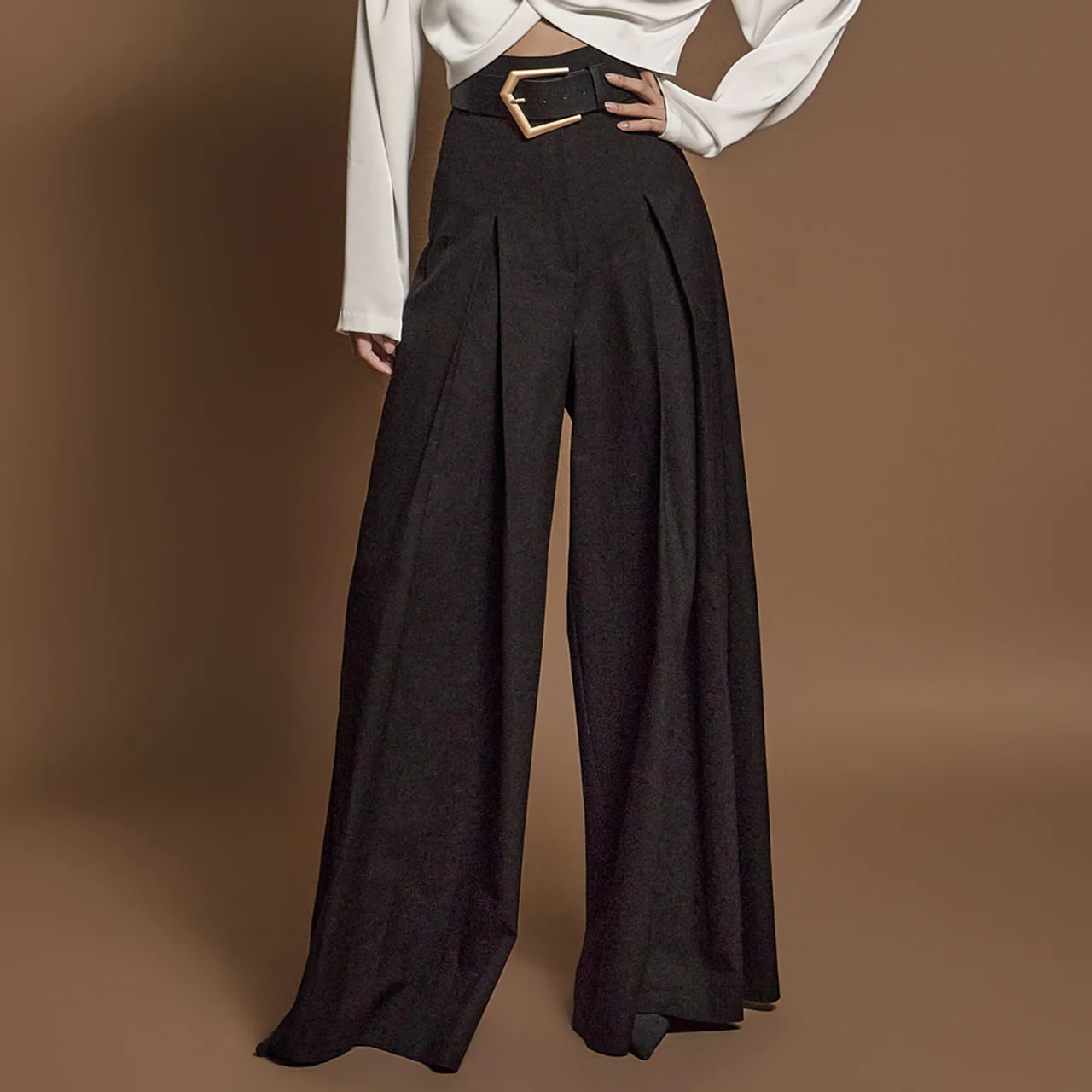 P9161 Wide Slacks With Belt - Image 2