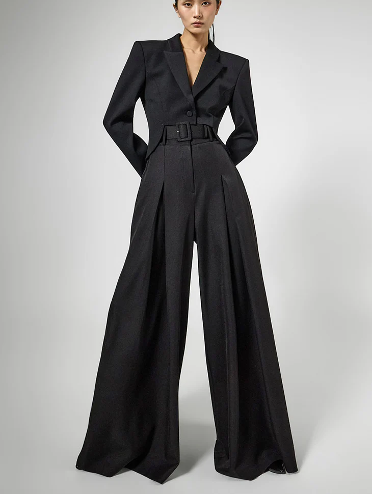 P9185 Wide Slacks with Belt