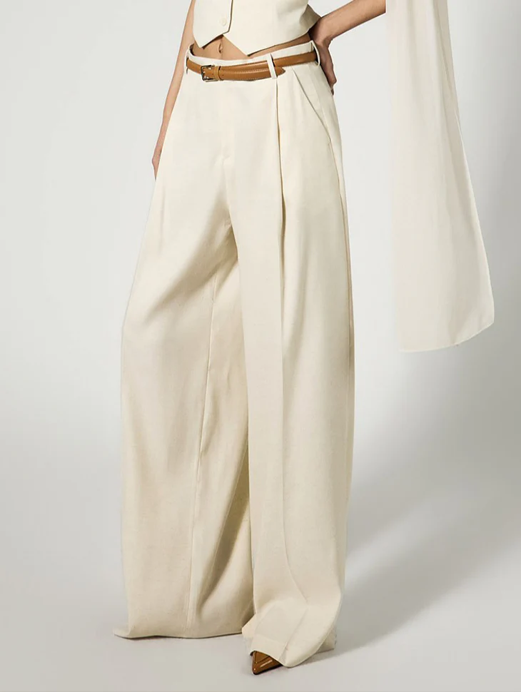 P9187 Pintuck Wide Slacks