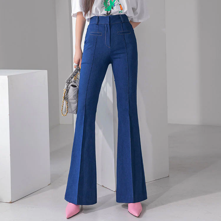 PJ438 High Waist Long Flared Jeans - Image 2