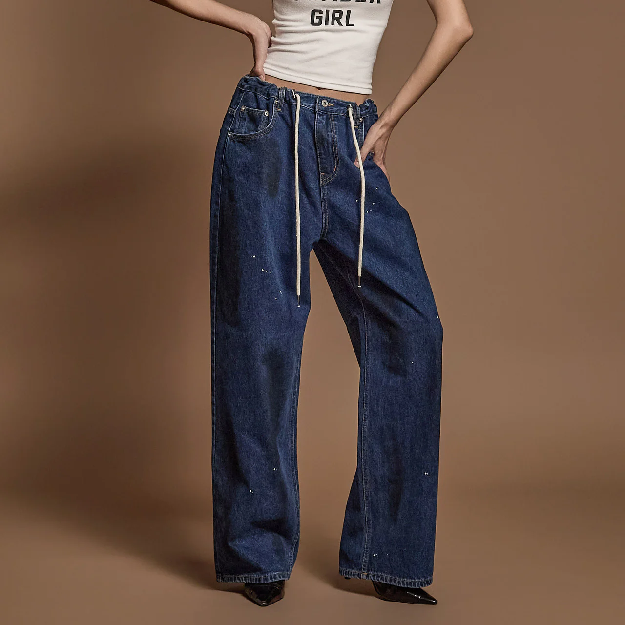 PJ550 Paint Textured String Jeans - Image 2