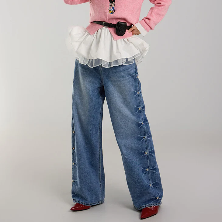 PJ564 Heart Studded Jeans - Image 2