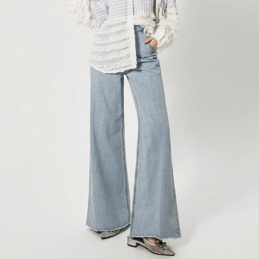 PJ637 Three-Button Wide Jeans - Image 2
