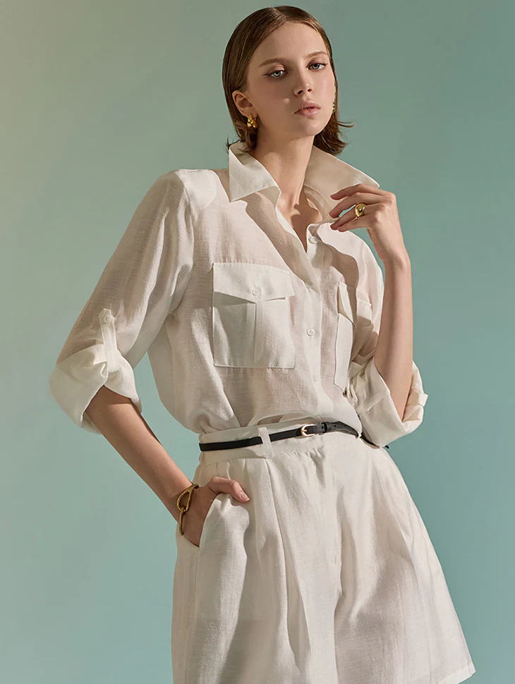 S555 Multi-way Rolled-up Shirt