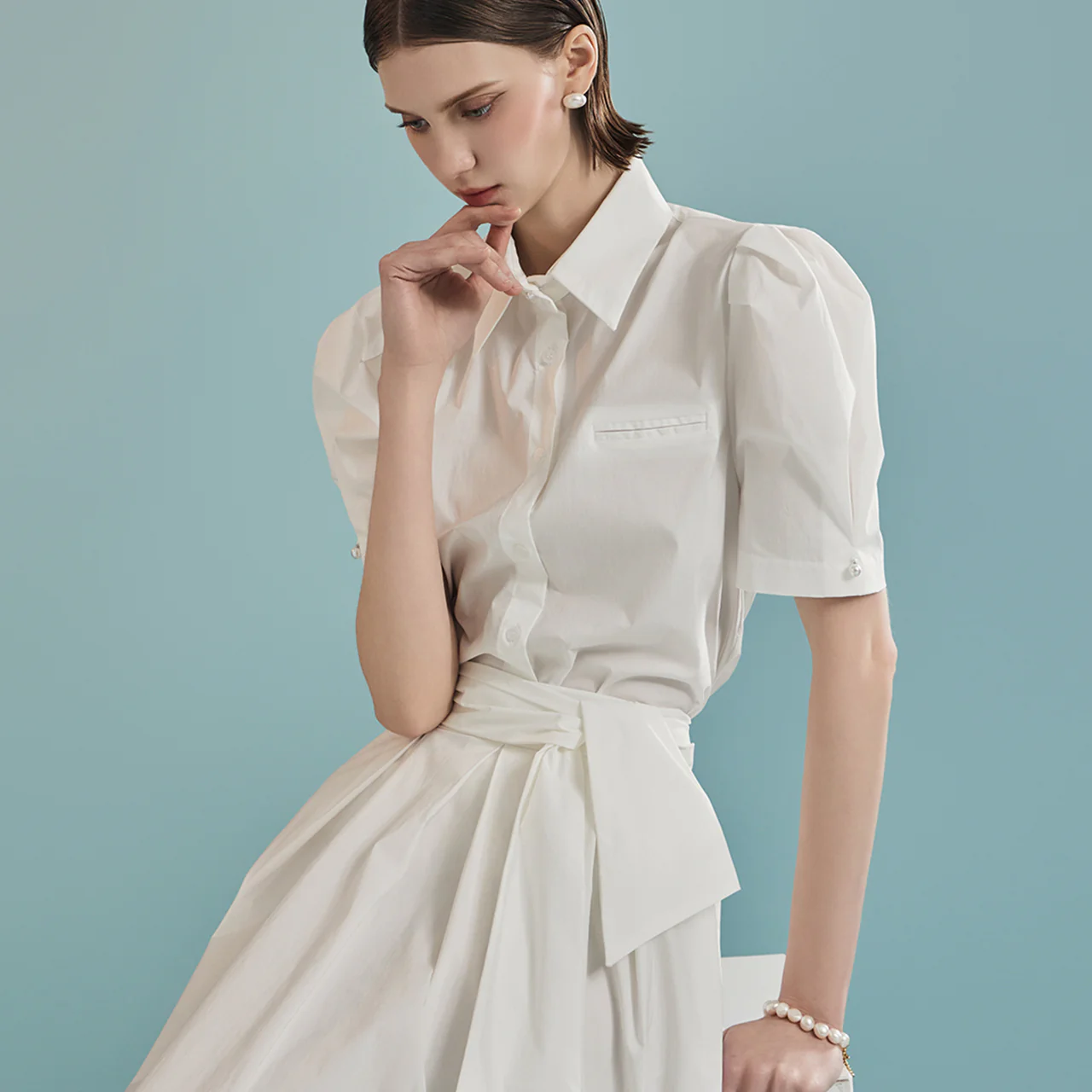S621 Balloon Sleeve Shirt - Image 2