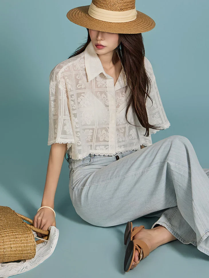S649 Crochet Shirt