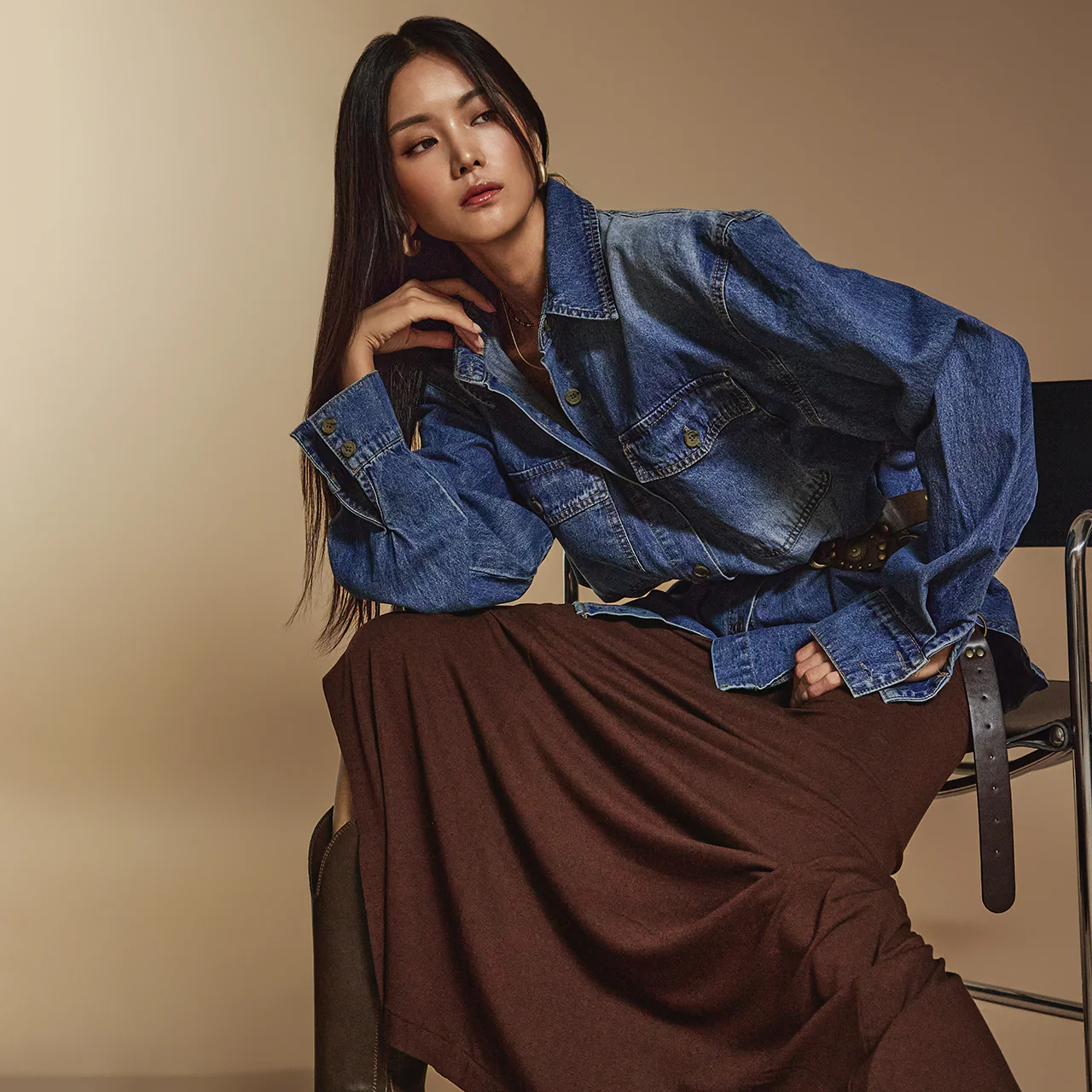 S660 Denim Long Shirt - Image 2