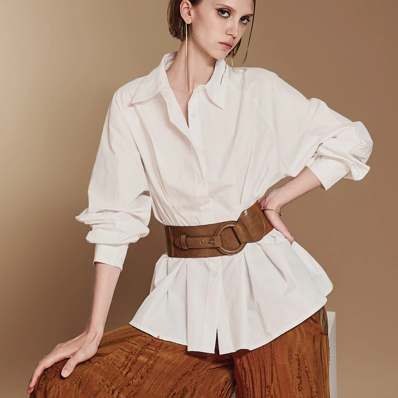 S677 Pintuck Shirt - Image 2
