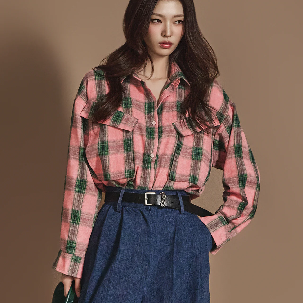 S693 Plaid Multi-way Shirt - Image 2