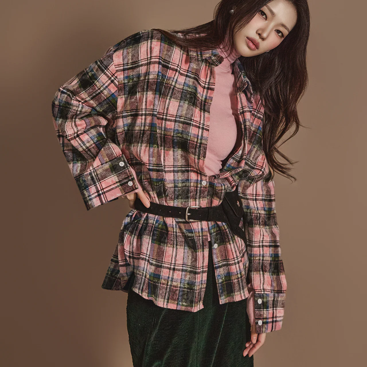 S694 Multi-way Plaid Shirt - Image 2