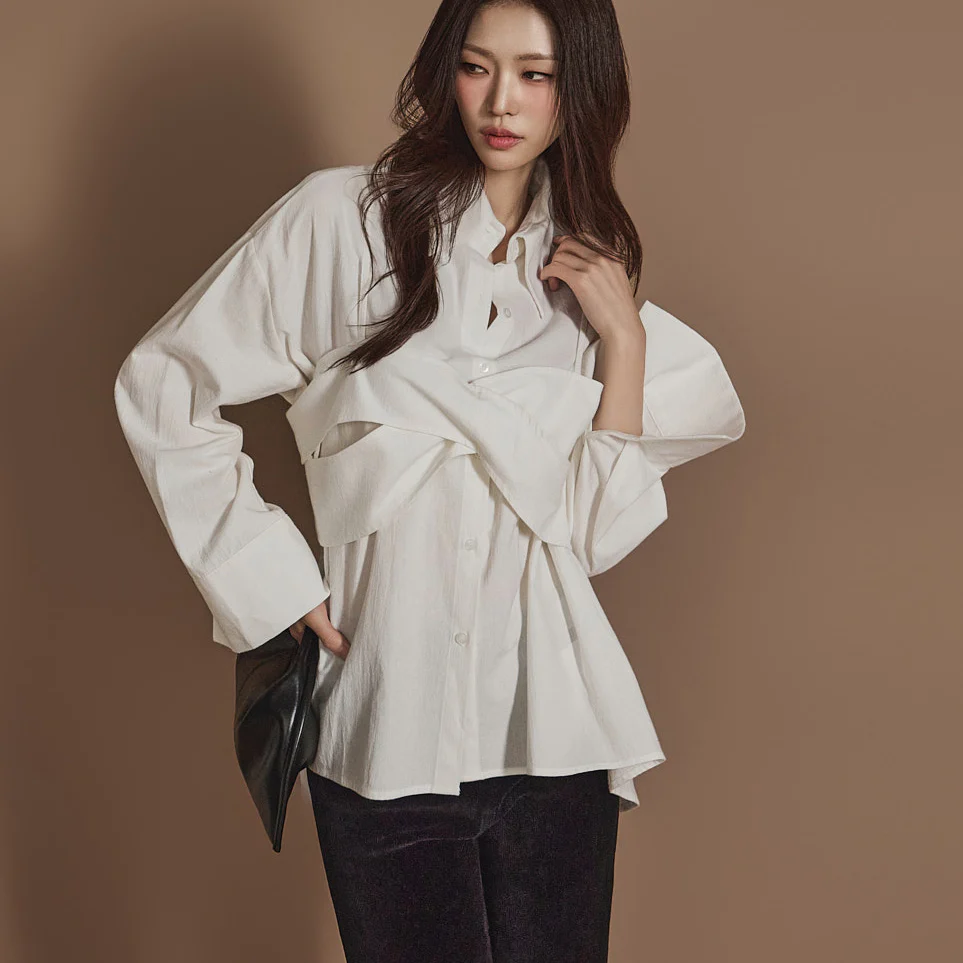 S696 Shirt With bustier - Image 2
