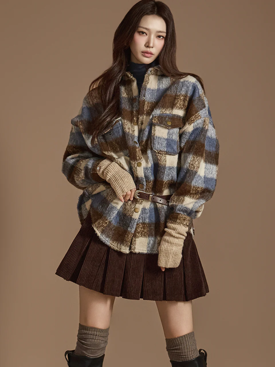 S701 Pocket Plaid Shirt