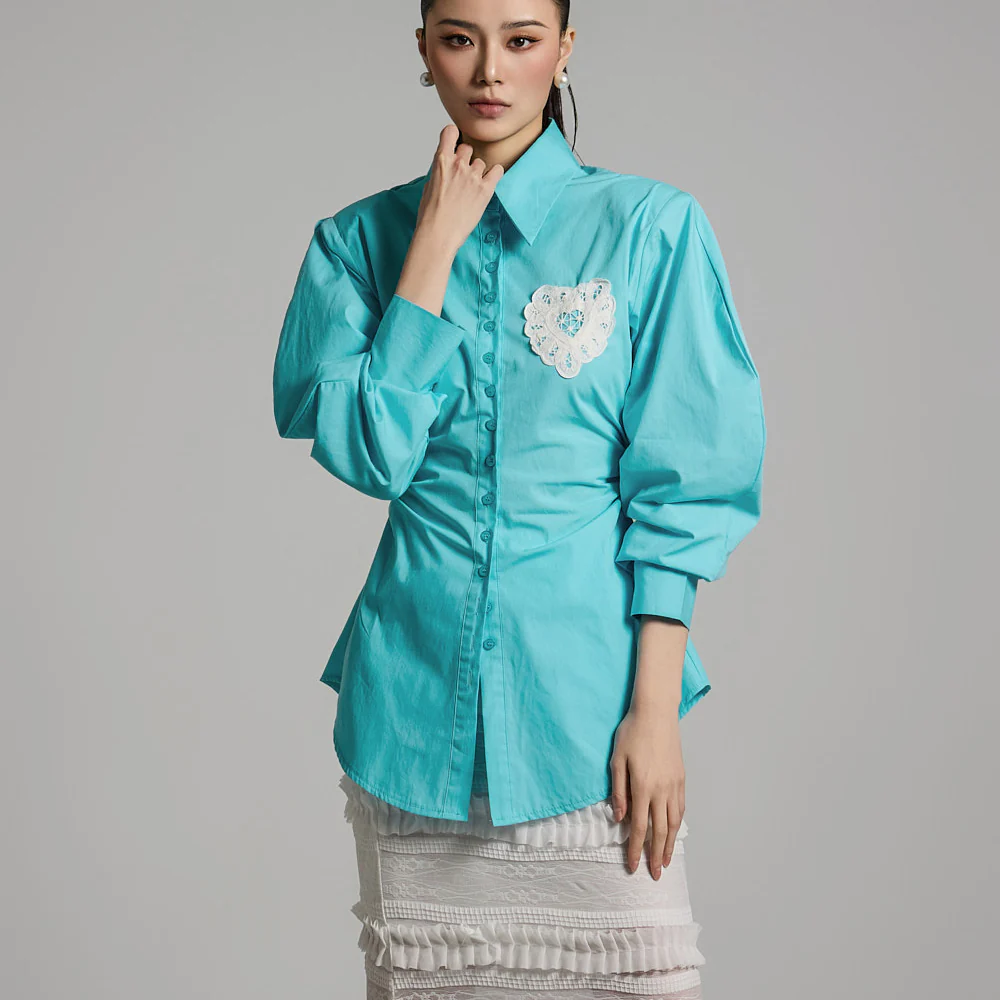 S729 Heart Patch Shirt - Image 2