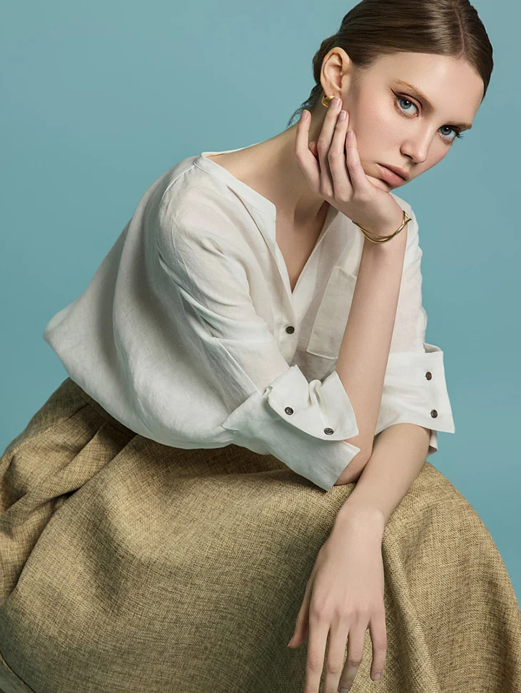 S761 Linen Cuffs Shirt