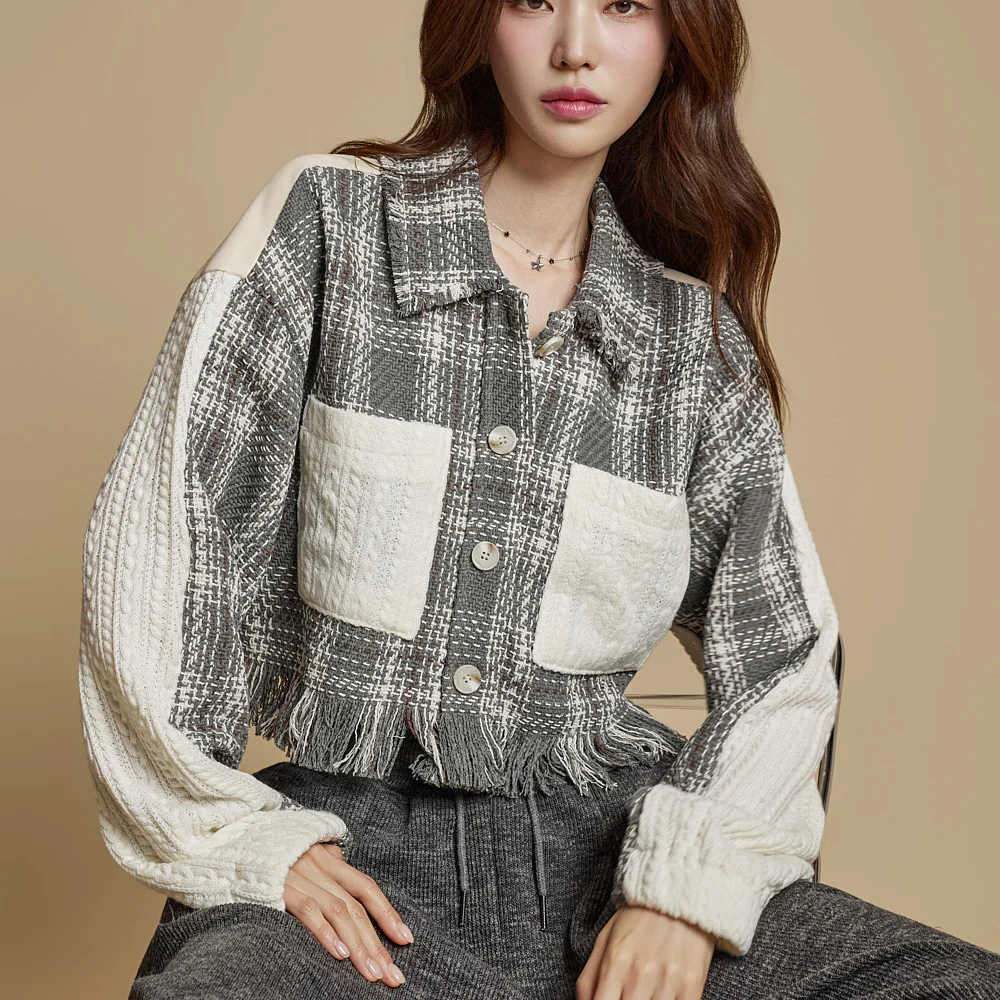 S787 Checked Leather Shirts - Image 2