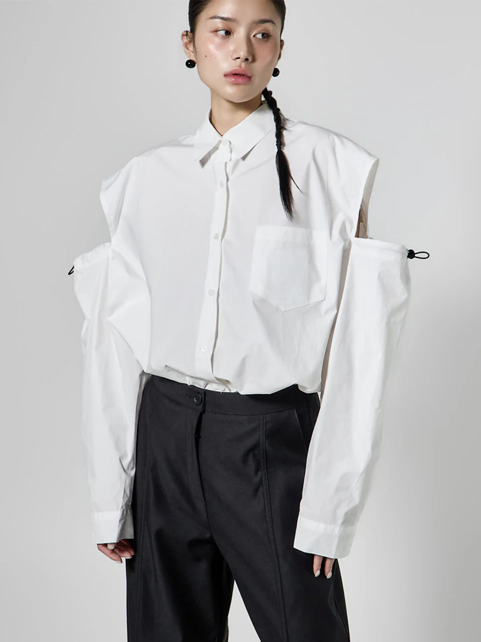 S837 Cutout String Shirts