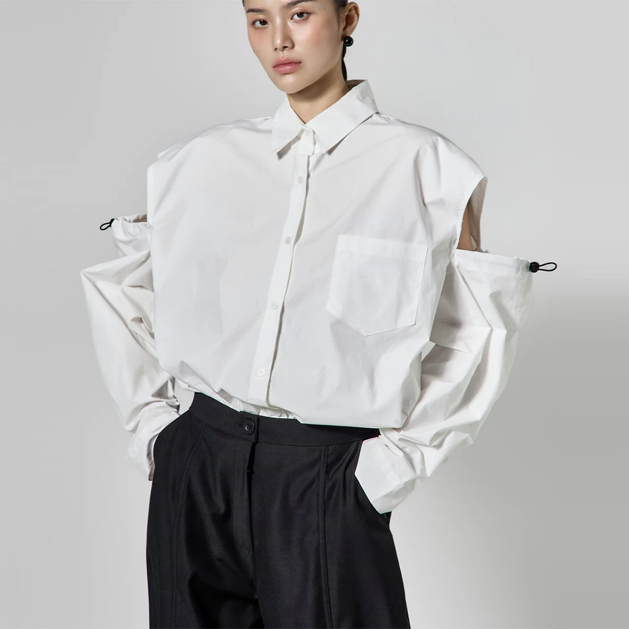 S837 Cutout String Shirts - Image 2