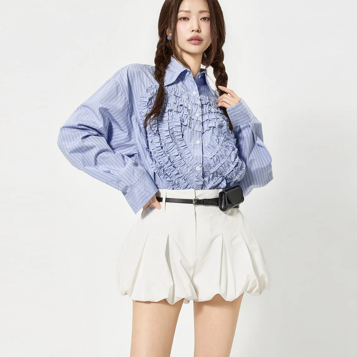 S853 Heart Frill Shirts - Image 2