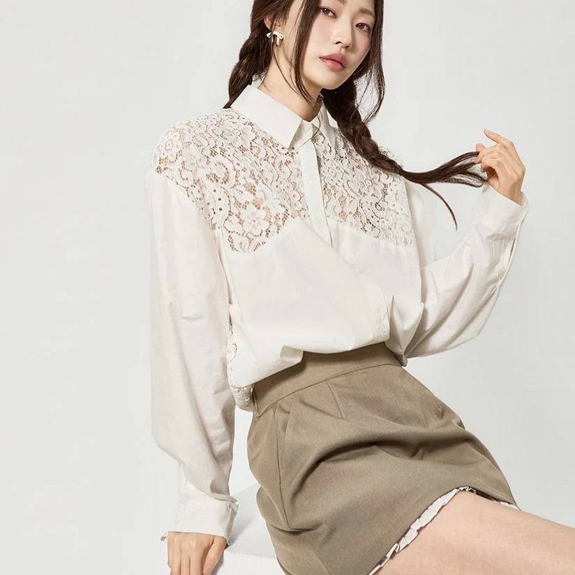 S858 Lace Shirts - Image 2