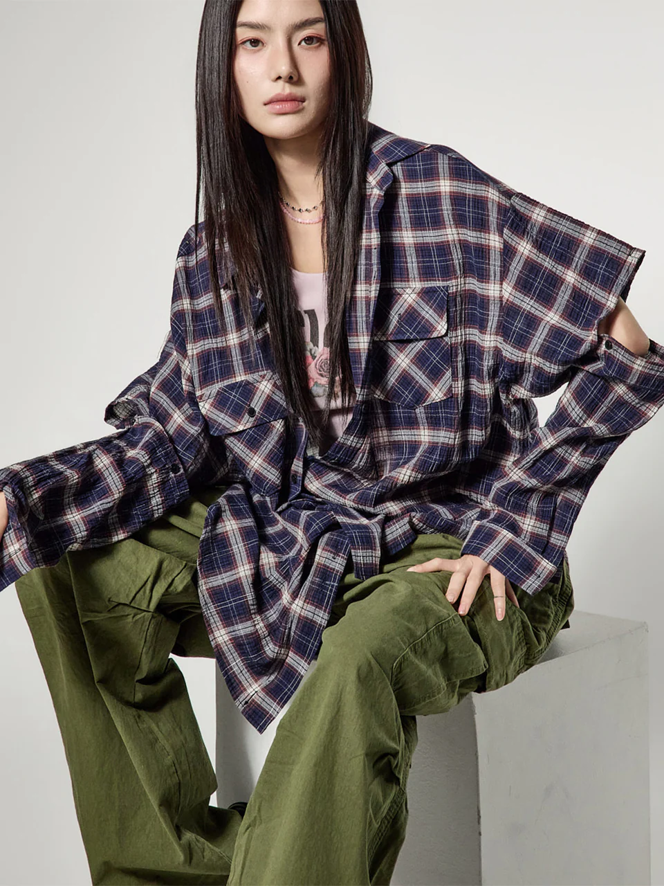 S873 Two-Way Check Shirts