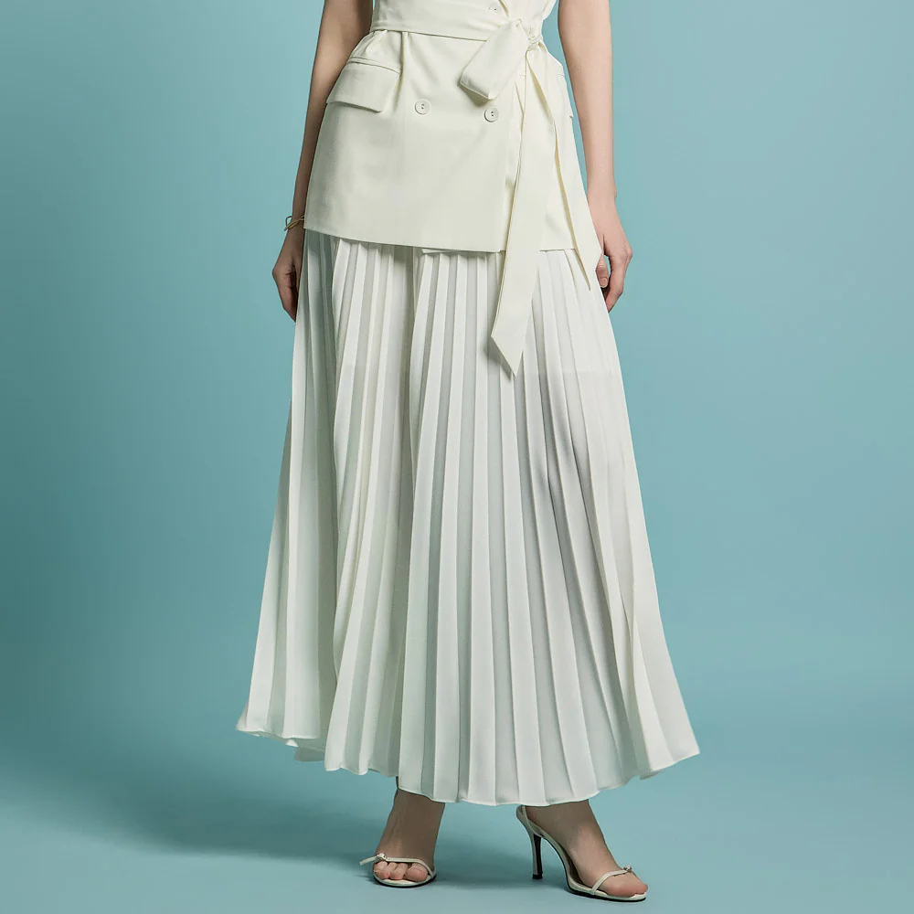 SK2321 Pleats Waistband Maxi Skirt - Image 2