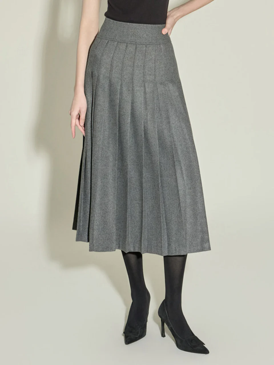 SK2387 Herringbone Pleats Skirt