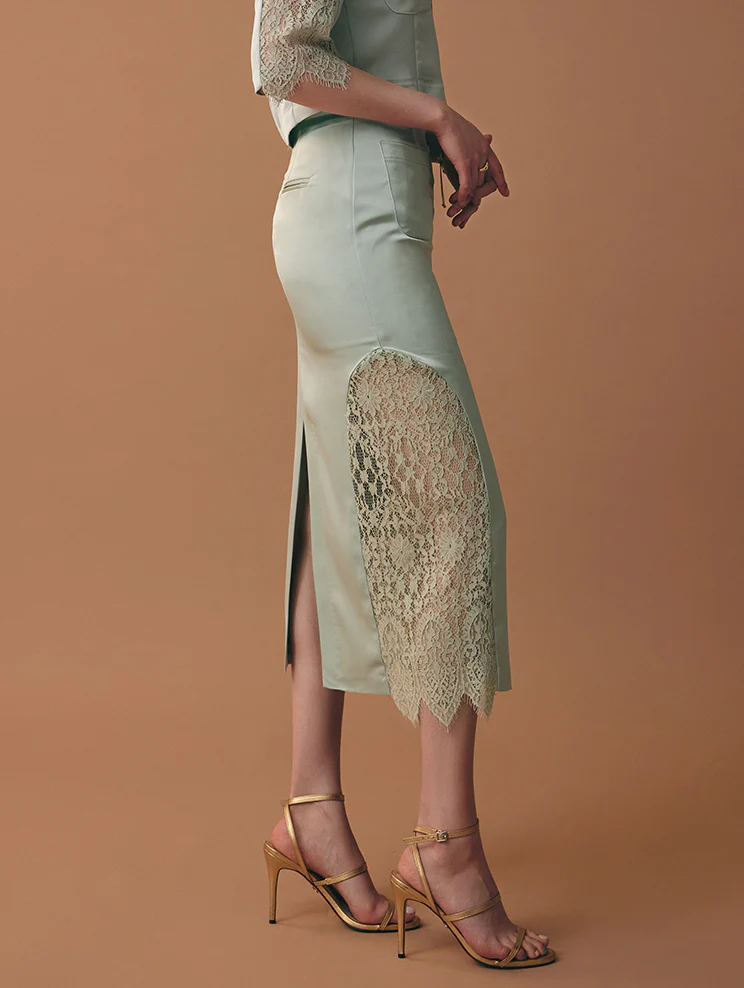 SK2481 Lace Slim Skirt
