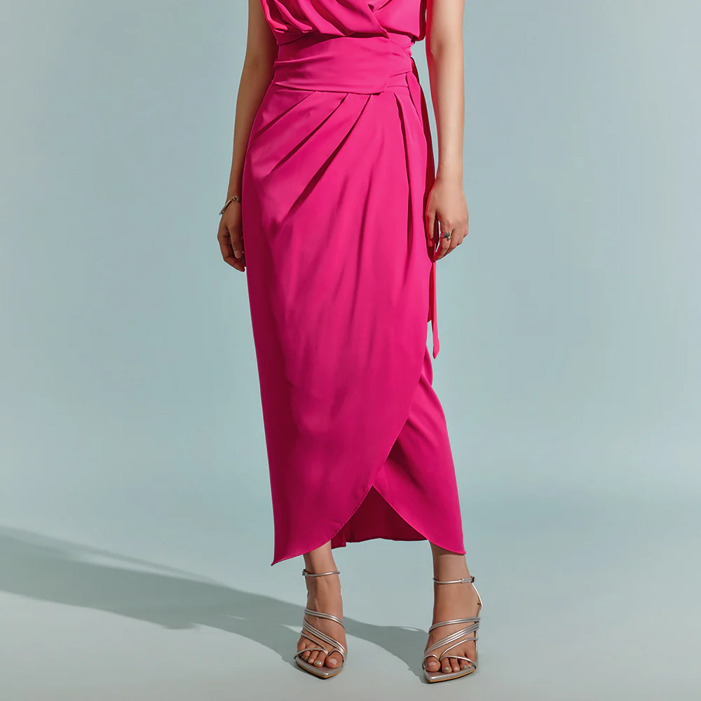 SK2491 High-waist Wrap Skirt - Image 2