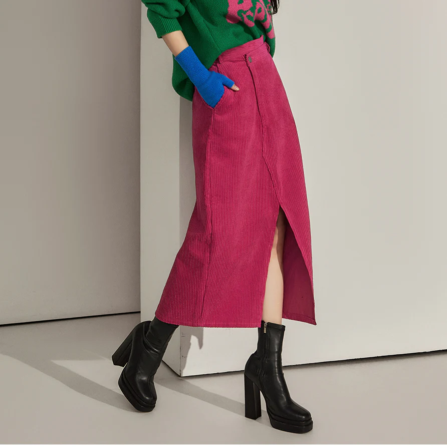 SK2594 Corduroy Bendable Skirt - Image 2