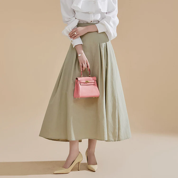 SK2673 Pintuck Flared Skirt - Image 2