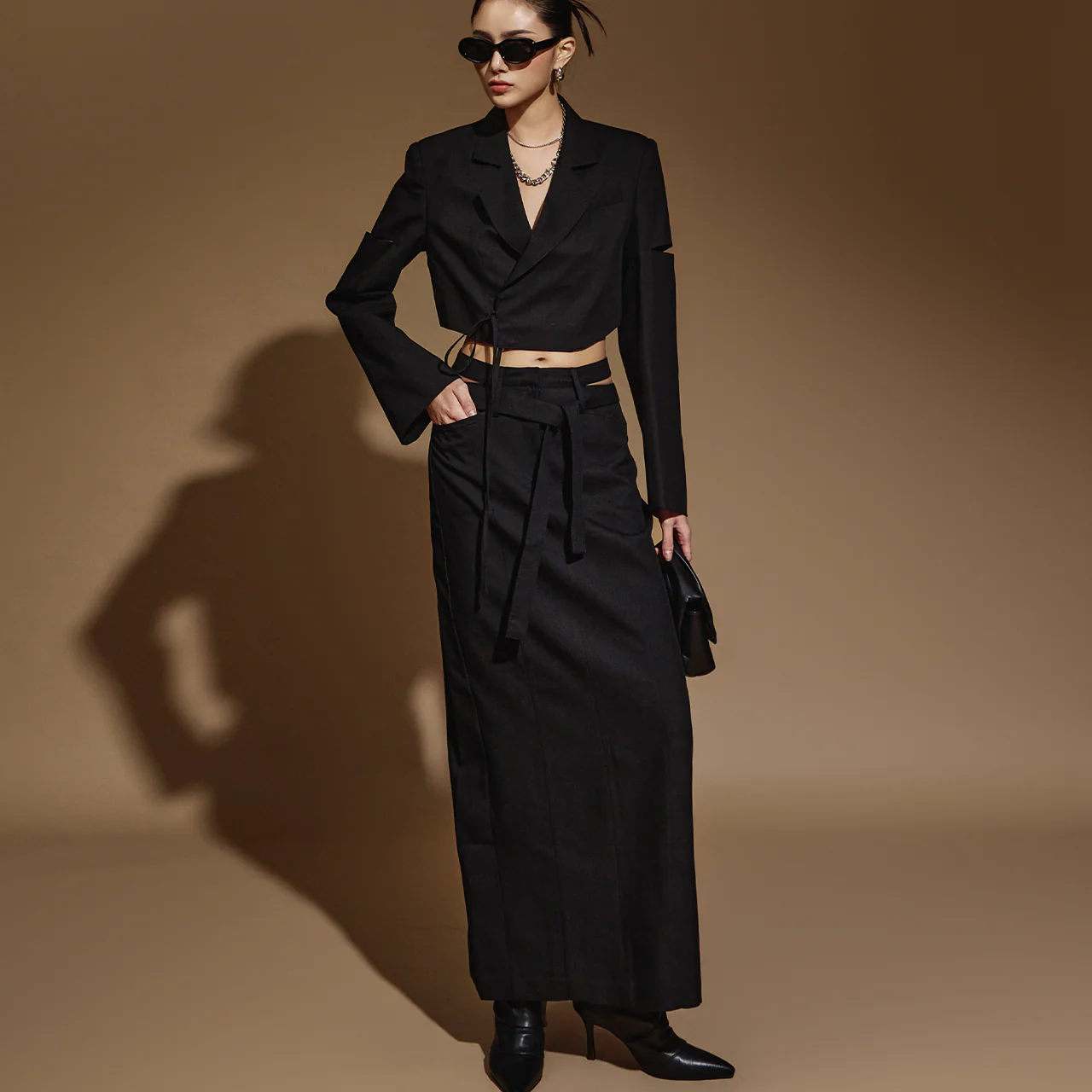 SK2702 Belted Strap Skirt - Image 2