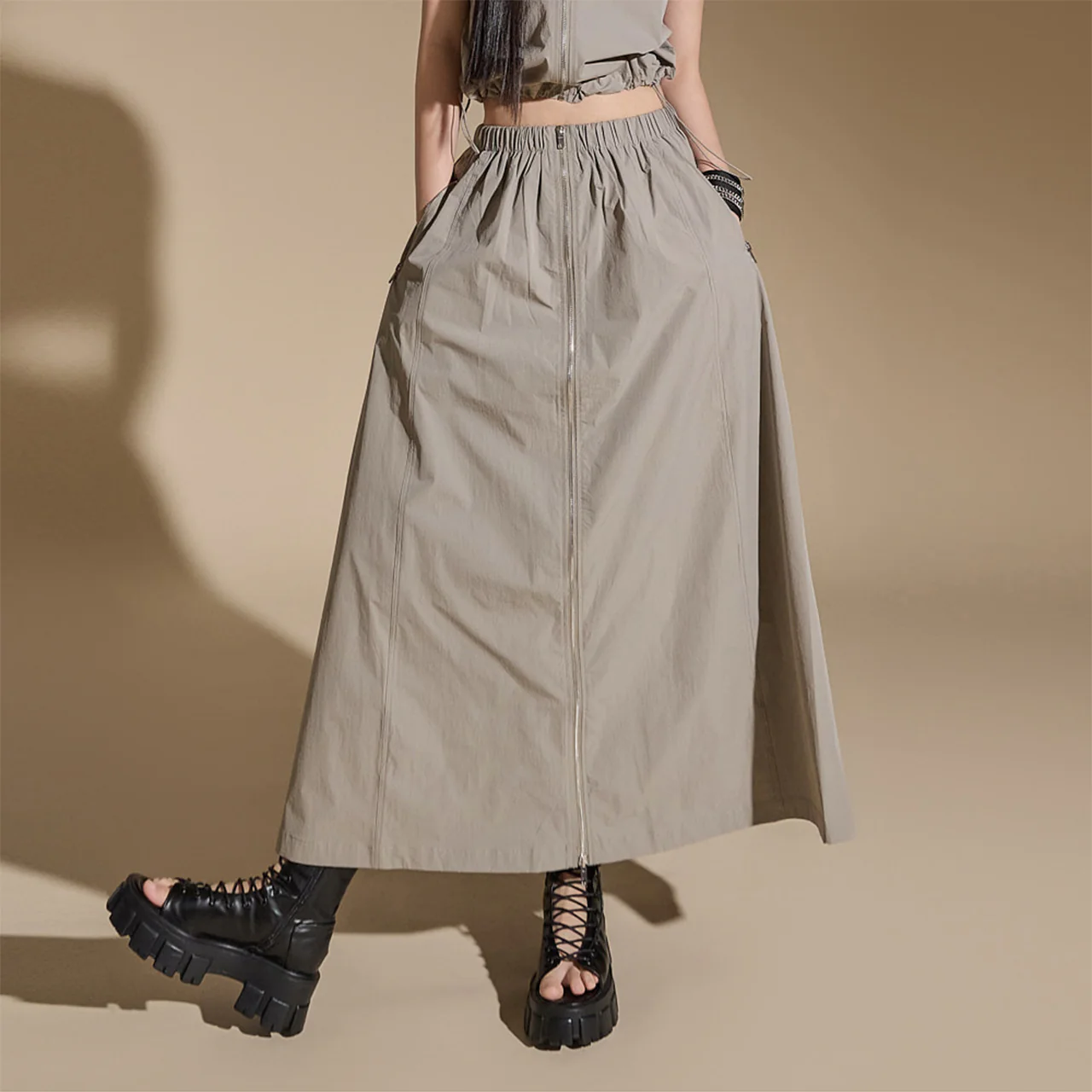SK2763 Zip Up Skirt - Image 2