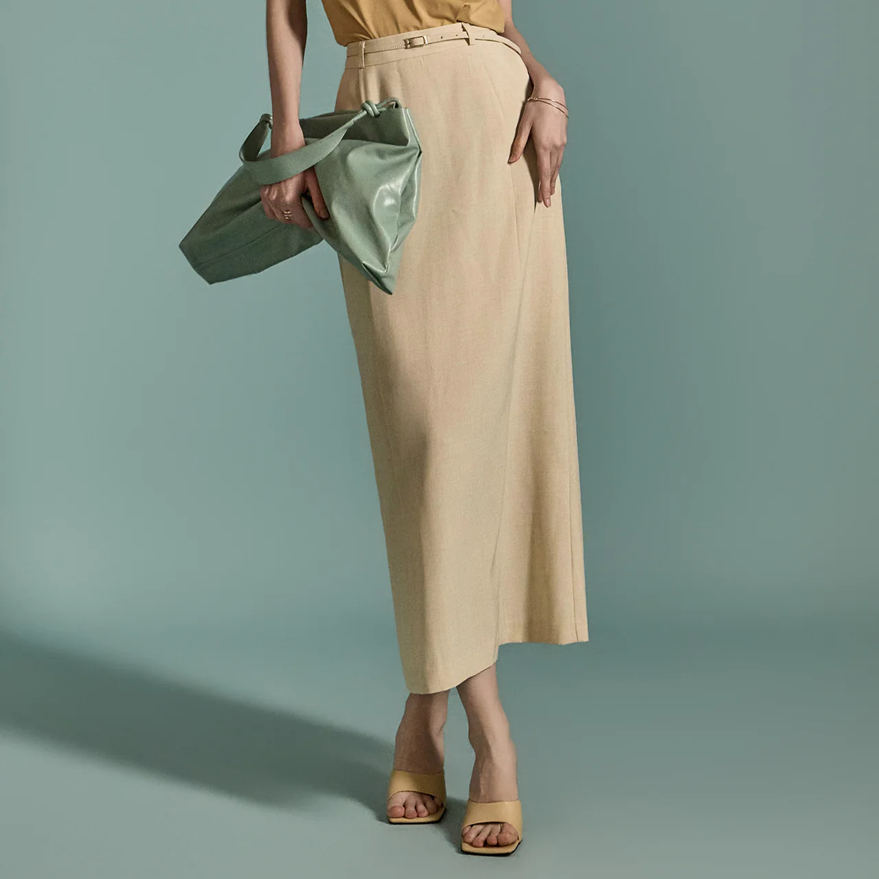 SK2786 Skirt with Belt - Image 2