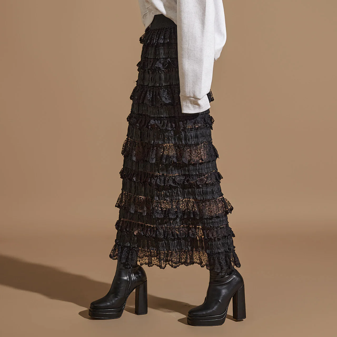 SK2795 Lace Tiered Skirt - Image 2