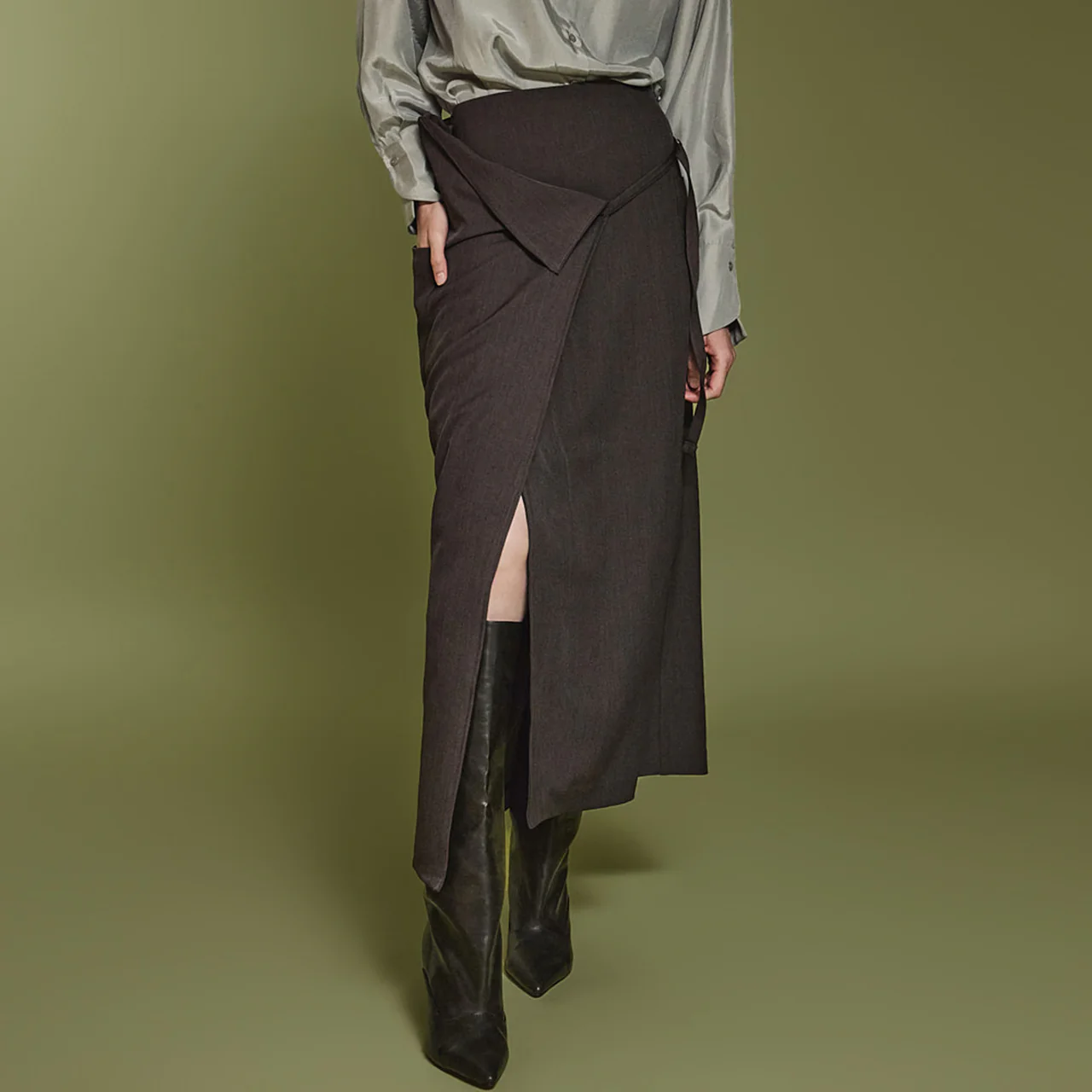 SK2808 Belted Cargo Skirt - Image 2