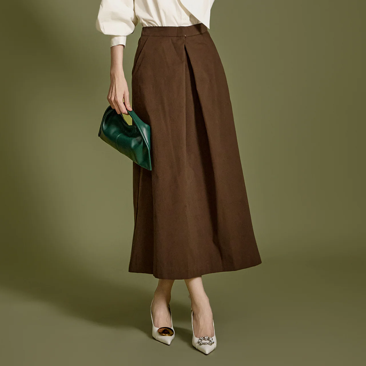 SK2817 Pintuck Skirt - Image 2