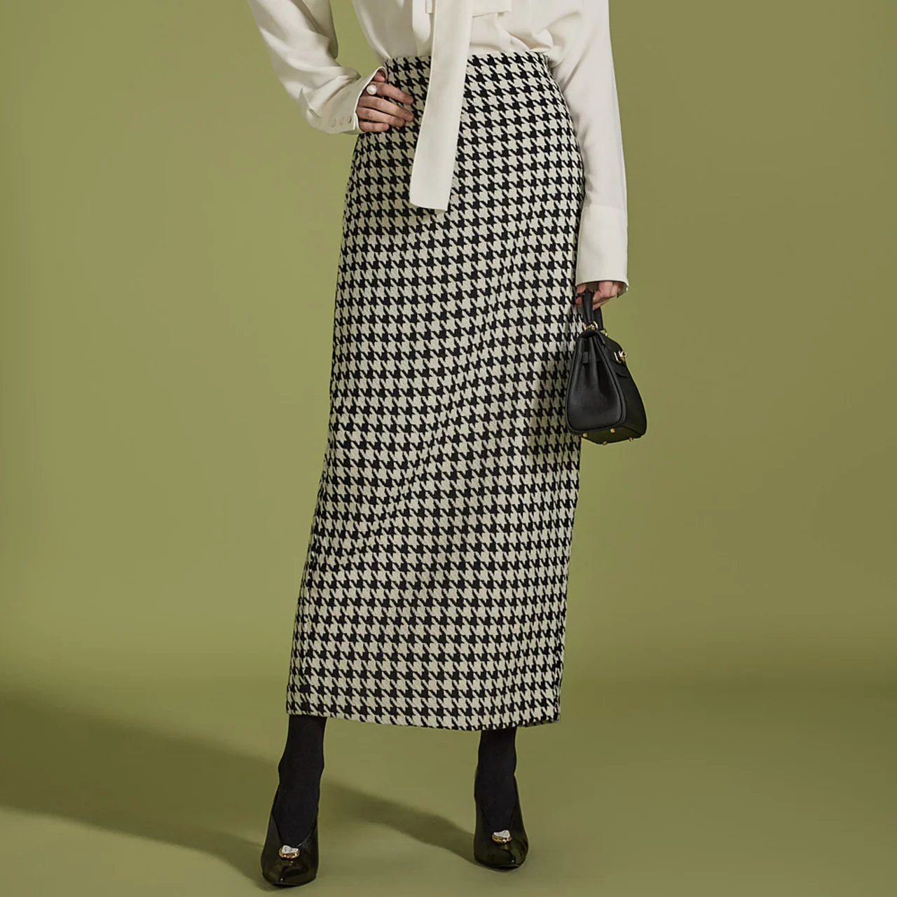 SK2842 Tweed wool Skirt - Image 2