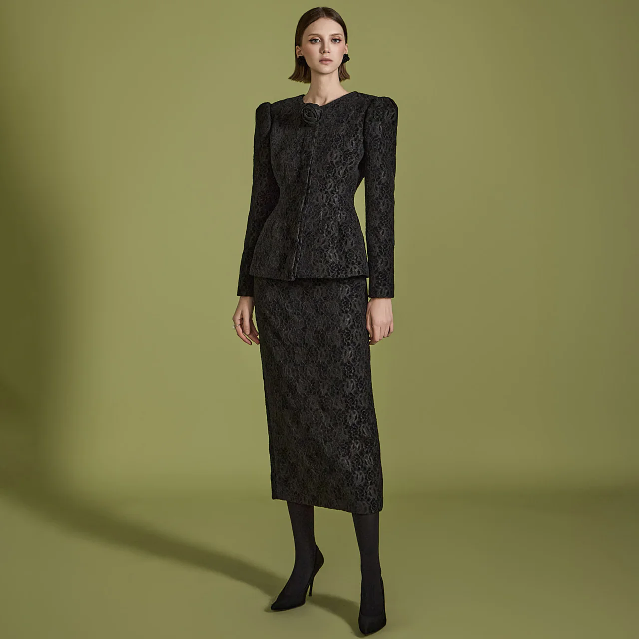 SK2843 Jacquard Skirt - Image 2