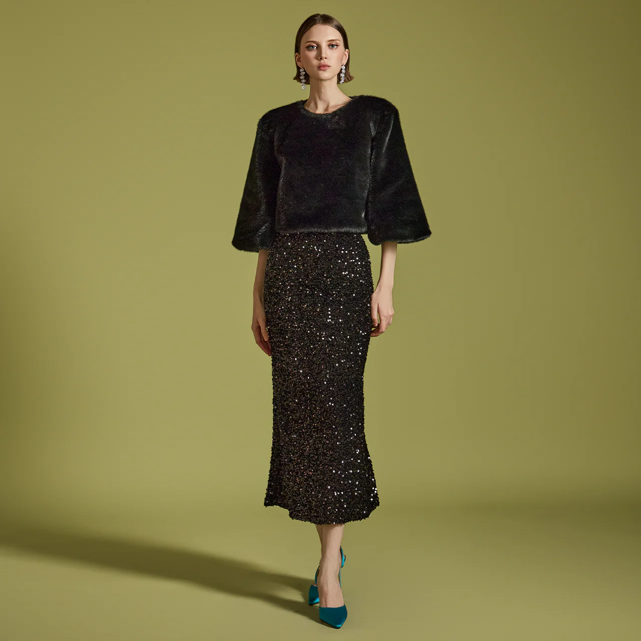 SK2864 Spangle Skirt *Addtional L Size Version* - Image 2