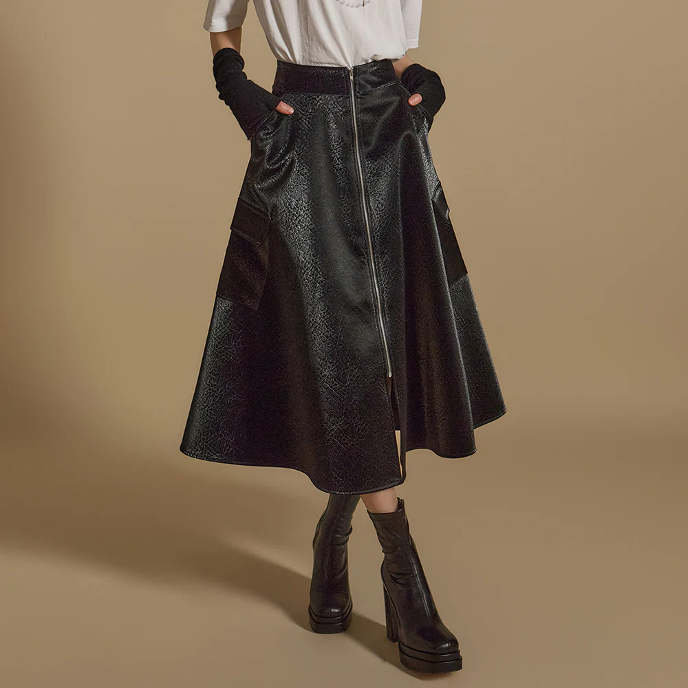 SK2894 Leather Skirt - Image 2